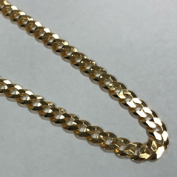Men’s 18k Gold over 925 Cuban Chain Necklace 20” - Picture 7 of 9